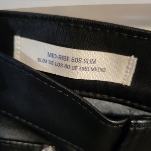 UNIVERSAL THREAD VEGAN LEATHER JEANS SZ 10 NEW - Picture 7 of 8